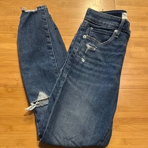 Distressed Blue Jeans